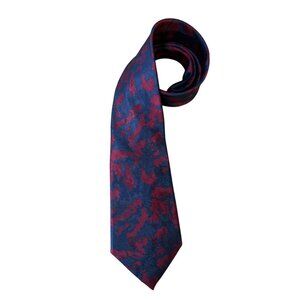 VTG ADOLFO Couture Abstract Blue&red Neck Tie Designer Professional 57x3.75in